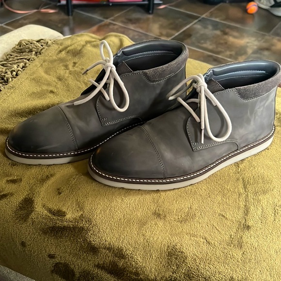 Gray Leather Chukka Boots - Collection by Clarks - Picture 3 of 5